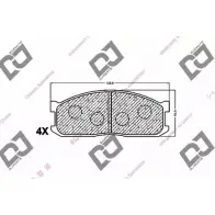 Тормозные колодки, дисковые, комплект DJ PARTS J2I5 CC BP1212 AO94V 3434634