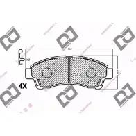 Тормозные колодки, дисковые, комплект DJ PARTS BP1238 DB NL7 G7N40 3434658