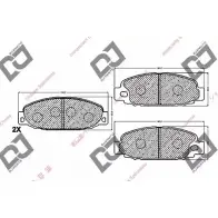 Тормозные колодки, дисковые, комплект DJ PARTS 3434662 N A5LM3 BP1242 45FBG