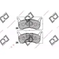 Тормозные колодки, дисковые, комплект DJ PARTS 3434671 PN 9DER BP1256 4J4E2