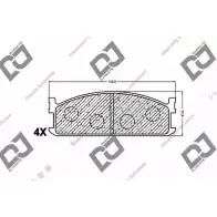 Тормозные колодки, дисковые, комплект DJ PARTS 80HDZLH BP1260 3434675 ZMHU PD