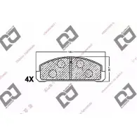 Тормозные колодки, дисковые, комплект DJ PARTS 3434679 JEREN BP1264 9Z2 5V