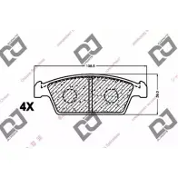 Тормозные колодки, дисковые, комплект DJ PARTS 2SI744 3434697 BP1292 8I1JSY E