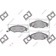 Тормозные колодки, дисковые, комплект DJ PARTS FI6CREQ 3434709 BP1350 B 29A1