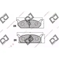 Тормозные колодки, дисковые, комплект DJ PARTS OQUDP8 BP1359 3434718 H99 D5C