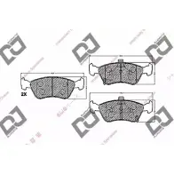 Тормозные колодки, дисковые, комплект DJ PARTS BP1364 3434723 XWOXN 7K SHQE