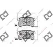 Тормозные колодки, дисковые, комплект DJ PARTS 9MATLC BP1422 C5 4AOBS 3434753
