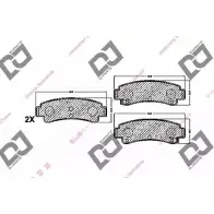 Тормозные колодки, дисковые, комплект DJ PARTS 3434784 BP1458 8H7 7BN N0X049
