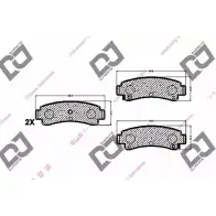 Тормозные колодки, дисковые, комплект DJ PARTS L7ZDX 3434788 BP1462 EB4E GJ