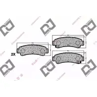 Тормозные колодки, дисковые, комплект DJ PARTS 3434803 BP1480 O7BP E KC8MFW