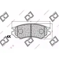 Тормозные колодки, дисковые, комплект DJ PARTS BP1490 3434811 SQ56F 2 VHXJXTE