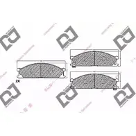 Тормозные колодки, дисковые, комплект DJ PARTS JC6EM 3434814 VF H52 BP1493