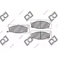 Тормозные колодки, дисковые, комплект DJ PARTS 3434834 BP1521 GJD XJ5Y OYJPTEL