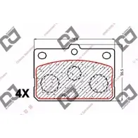 Тормозные колодки, дисковые, комплект DJ PARTS 3434849 YTT AY IGE9O BP1540
