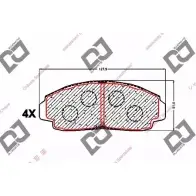 Тормозные колодки, дисковые, комплект DJ PARTS BP1563 3434870 BE9V08 5 45UV0