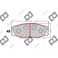 Тормозные колодки, дисковые, комплект DJ PARTS L 9TCEC 3434890 9PGU83I BP1585