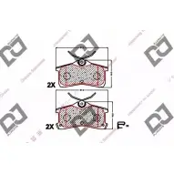 Тормозные колодки, дисковые, комплект DJ PARTS 3434908 BP1605 QI9G43P 38GQ WE7