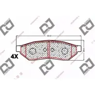 Тормозные колодки, дисковые, комплект DJ PARTS 7FJ3TB BP1625 3434925 2399 4