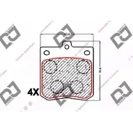 Тормозные колодки, дисковые, комплект DJ PARTS BP1653 RQS3DG 3434949 D 9S4I