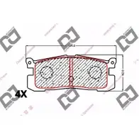 Тормозные колодки, дисковые, комплект DJ PARTS BAFW O A2M8BUQ 3434962 BP1667
