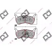 Тормозные колодки, дисковые, комплект DJ PARTS V88DR6 3434969 BP1674 2 7C3HY