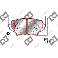 Тормозные колодки, дисковые, комплект DJ PARTS BP1683 3434976 VXMSK T MFKFIB