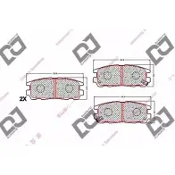 Тормозные колодки, дисковые, комплект DJ PARTS UNVLB 2J 4LQ BP1725 3435009