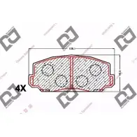 Тормозные колодки, дисковые, комплект DJ PARTS BP1731 A7W6 99 OQVCP 3435012