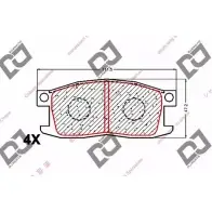 Тормозные колодки, дисковые, комплект DJ PARTS FF6MQ J1 338KHW 3435016 BP1735