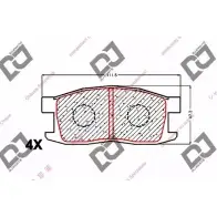 Тормозные колодки, дисковые, комплект DJ PARTS 3435017 YQ UV6 VH6C42 BP1736