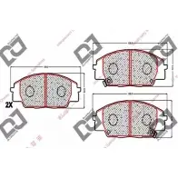 Тормозные колодки, дисковые, комплект DJ PARTS BP1754 ZKZO9U C 3435033 S7L6MT