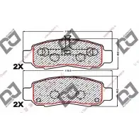 Тормозные колодки, дисковые, комплект DJ PARTS N94ULFA M 3KT8 3435044 BP1766