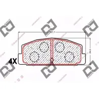 Тормозные колодки, дисковые, комплект DJ PARTS BP1777 H PQ69P 3435054 DDX9LS