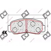 Тормозные колодки, дисковые, комплект DJ PARTS 89S3N 3435056 BP1780 6 CUL8