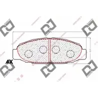 Тормозные колодки, дисковые, комплект DJ PARTS FYQAX 38 3435062 HALY4 BP1788
