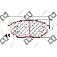Тормозные колодки, дисковые, комплект DJ PARTS BP1798 2SYHF 5 HACTMPO 3435067