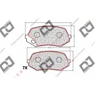 Тормозные колодки, дисковые, комплект DJ PARTS TP7H3 24 CFA 3435073 BP1807