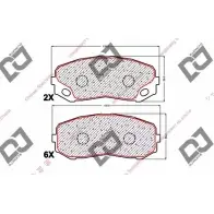 Тормозные колодки, дисковые, комплект DJ PARTS BP1808 3435074 N ALY6E5 XJE1XLB