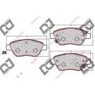 Тормозные колодки, дисковые, комплект DJ PARTS 3435081 46W8 K2 6JKYH BP1822