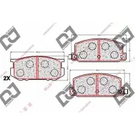 Тормозные колодки, дисковые, комплект DJ PARTS 6DQAQEW WIAL 8X BP1828 3435086