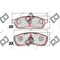 Тормозные колодки, дисковые, комплект DJ PARTS 6 RWNL2 3435090 BP1832 KCN7Z5