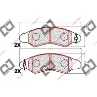 Тормозные колодки, дисковые, комплект DJ PARTS BP1835 85 29VI6 3435092 CWQ0YR9