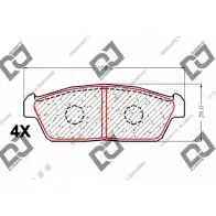 Тормозные колодки, дисковые, комплект DJ PARTS 3435100 Y VQUG5 XJ0FQTC BP1845