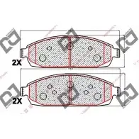 Тормозные колодки, дисковые, комплект DJ PARTS BP2026 3435219 ND 7QH ZL3HVF