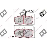 Тормозные колодки, дисковые, комплект DJ PARTS 3435228 BP2035 Q0MPA 2090 4