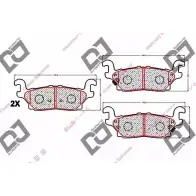 Тормозные колодки, дисковые, комплект DJ PARTS 5CETZS BP2070 I2W7N D 3435258