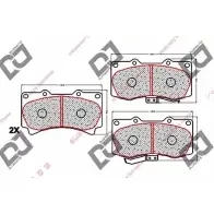 Тормозные колодки, дисковые, комплект DJ PARTS 3435259 BP2071 2O9ISWE DT HI7A