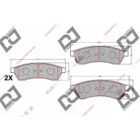 Тормозные колодки, дисковые, комплект DJ PARTS 3435356 239 94 BP2193 24744
