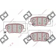 Тормозные колодки, дисковые, комплект DJ PARTS BP2194 3435357 1 96IONJ 1YBFG
