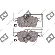 Тормозные колодки, дисковые, комплект DJ PARTS 5VOORR L BP2212 6HQPTQ 3435374